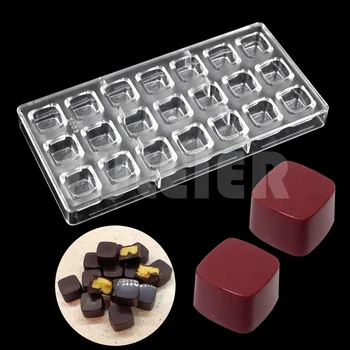 3D Chokolade Skimmel Hjemmelavet Terninger Chokolade DIY Wienerbrød Værktøjer Polycarbonat Chokolade Forme, Plast