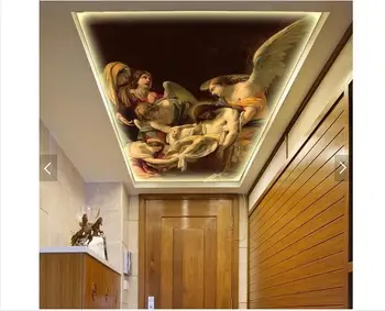 3d foto tapet brugerdefinerede 3d loft, tapet vægmalerier Europæiske religiøse figurer, kalkmalerier, loft, væg 3d-stue tapet