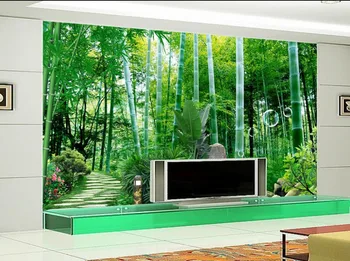 3d foto tapet moderne papel de parede gøre desktop brugerdefinerede bambus hjorte baggrund af ikke-vævet tapet