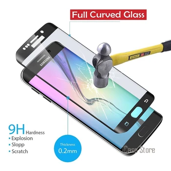 3D-Fuld Dækning af Hærdet Glas eksplosionssikker Screen Protector Til Samsung Galaxy S6 Kant Plus S6edge Buede Dækning Vagt Film