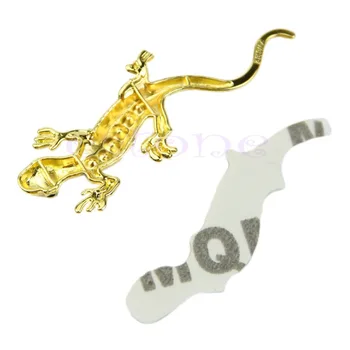 3D Gecko Form Chrome Logo Badge Decal Bil Lastbil Motor Mærkat Decals Sølv Gyldne