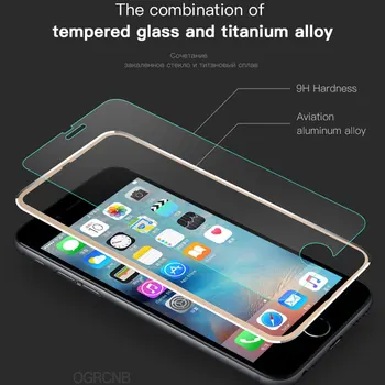 3D Hærdet Glas Til iphone 8 6 6S 7 Plus Fuld Skærm Protektor Aluminium For iPhone 6 6s 7 8 Beskyttende glas