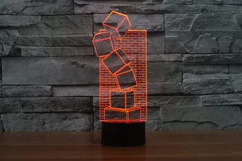 3D LED bordlampe Illusion Farverig Touch Cool Stil Nat Lys Jul Sjov Gaver, Romantisk Ferie, Søde Kreative Gadget