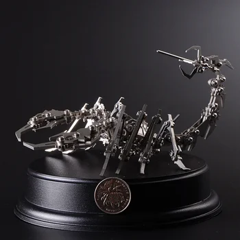 3D Metal Model Aftagelig Robot Insekt Scorpion Færdige produkt Ingen Forsamling Intelligens Legetøj Gave Samling Med Display Box