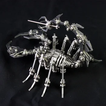 3D Metal Model Aftagelig Robot Insekt Scorpion Færdige produkt Ingen Forsamling Intelligens Legetøj Gave Samling Med Display Box