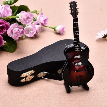 3D Musik Instrument Miniature Display Model Guitarer Og Kvalitet Tilfældet Stor Gave
