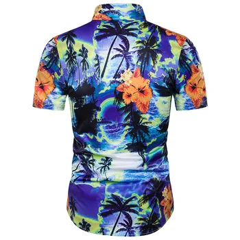 3D Palm Tree Hawaii Skjorte til Mænd 2017 Sommeren Brand Design Herre Kald Stranden Shirts, Casual Korte Ærmer Mand Camisa Social-Shirts