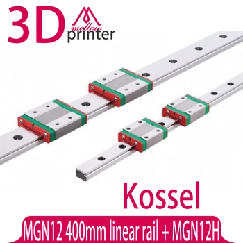 3D-printer del Kossel Mini til 12mm Lineær Guide MGN12 L 400mm lineær jernbane + MGN12H Lang lineær transport til CNC-X-Y-Z-Akse