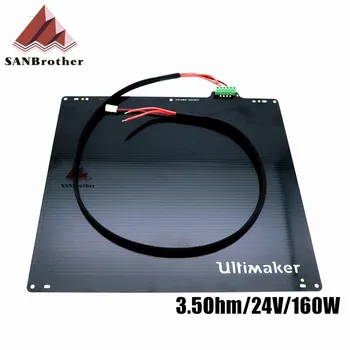 3D-Printer UM2 Ultimaker 2 Udvides + UM2+ Print Tabel Opvarmet Seng Dele 24V 3.5 Ohm Aluminium Legering UM2 Opvarmet Seng Plade