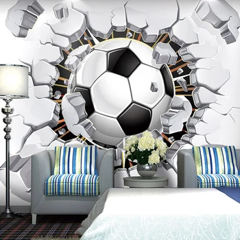 3D Soccer Tapet Sport Baggrund Vægmaleri Stue Sofa Soveværelse Fodbold TV Baggrund Tilpasset Enhver Størrelse Vægmaleri Tapet