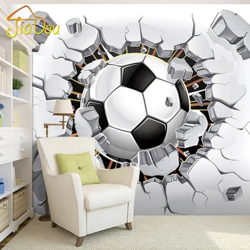 3D Soccer Tapet Sport Baggrund Vægmaleri Stue Sofa Soveværelse Fodbold TV Baggrund Tilpasset Enhver Størrelse Vægmaleri Tapet