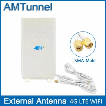 3G 4G LTE antenne Mobil antenne 2-SMA-han Stik Booster mimo-Panel-Antenne med 2 m Kabel 700~2600Mhz 88dBi