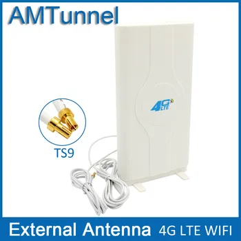 3G 4G LTE Eksterne Panel Antenne TS9 Stik og 2 meter kabel 700-2600MHz til 3G, 4G Huawei router modem