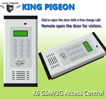 3G-GSM-Access Control Alarm System Intercom Understøtter RFID-Kort til en lejlighed, der arbejder for 200 værelses ejere K6