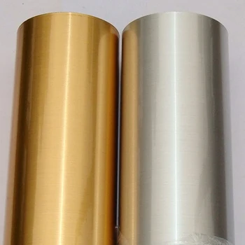 3M Sølv Børste Selvklæbende Metal Væg Papir, Renoverede Møbler Vandtæt PVC Klistermærker Til Køkken Kabinet Dekorative Film