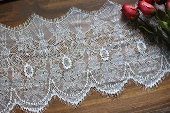3meter *25cm eyelash lace for blonder kjole,bryllup Lace trim,fransk Chantilly lace stof