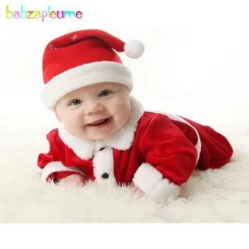3PCS/3-18 måneder/Jul 1st Fødselsdag Tøj Baby Drenge Tøj Blød Fleece Søde Frakker+Bukser+Hatte Nyfødte Tøj Sæt BC1501