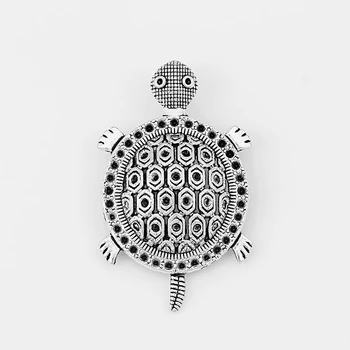 3pcs Antik Sølv Søde Skildpadder Skildpadde Charms Vedhæng DIY Smykker at Finde 52*32mm