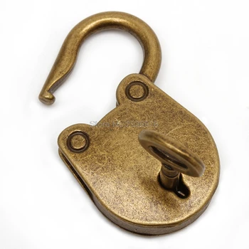 3pcs/masse Gamle Vintage Antik Stil Mini Archaize Hængelåse Nøgle Lås Med nøgler