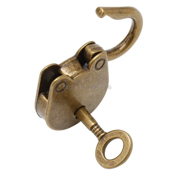 3pcs/masse Gamle Vintage Antik Stil Mini Archaize Hængelåse Nøgle Lås Med nøgler