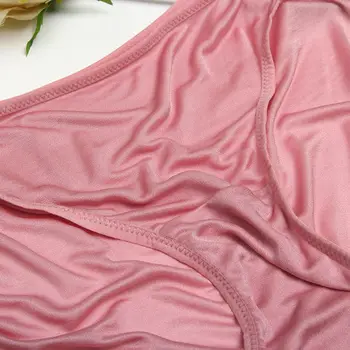 3pcs/masse Kvinder Trusser Naturlig silke Trusser Mid-rise Undertøj kvinder Sunde undertøj Pink Nude 2017 Ny