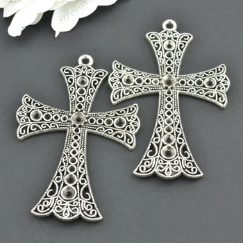3Pcs metal cross Charm Antik Tibetansk Sølv Vedhæng Smykker Produkter Charms Diy-Vedhæng Til Halskæde, Armbånd 2203