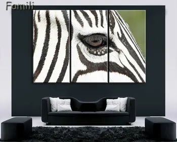 3pcs Mordern Lærred Maleri Zebra Rammeløse Dyr Kunst Plakat Væggen Hest Olie Billede med Hjem Indretning Print på Lærred, til stuen