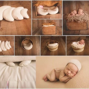 3pcs Nyfødte Udgør Baby Fotografering Rekvisitter Udgør Pude Nyfødte Positioner Baby Pude Crescent Pude Fotografering Tilbehør