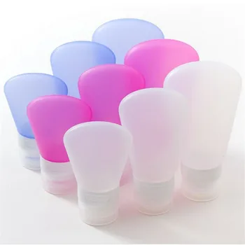3Pcs/Set Genpåfyldelige Flasker Rejse Silikone Skin Care Lotion, Shampoo Gel Squeeze Flaske 37/60/89ml Rør, Beholdere Squeeze Kits