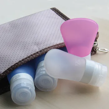 3Pcs/Set Genpåfyldelige Flasker Rejse Silikone Skin Care Lotion, Shampoo Gel Squeeze Flaske 37/60/89ml Rør, Beholdere Squeeze Kits