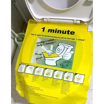 3PCS/Set Toilet Skraber Rense Toilet Kun 1 Minut Let At Løse Tilstoppet Toilet Med Sikker og Ren Film Stemplet