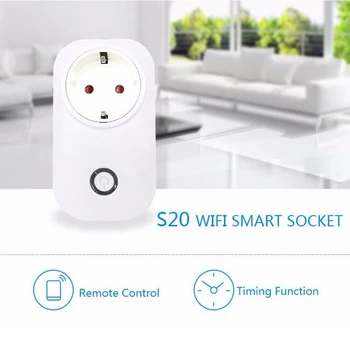 3PCS Sonoff S20 EU-Smart Home-ladeadapteren Trådløse Smart Switch WIFI home automation Stikkontakt via telefon arbejde med Alexa