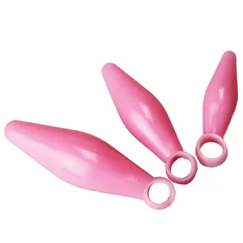 3pcs/sæt L/M/S størrelse DOMI Anal Sex Legetøj Nye Booty Beads Voksen Anal Plug-Silicone Butt Plugs Anal Pink Farve Sex Legetøj