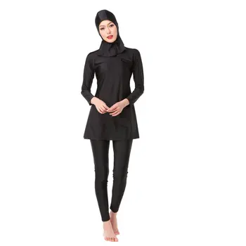 3pcs Womens Fuld Dækning Lange Muslimske Swimwears Islamiske Badetøj Damer Arabiske Islam, Strand Slid Beskedne Hijab Surf Svømning Burkinis