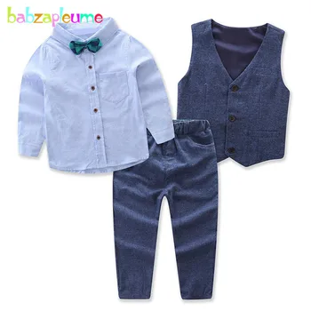 3Piece/2-7Years/Forår Efterår Toddler Drenge Tøj Fashion Herre Baby Passer Vest+Trøje+Bukser børnetøj Sæt BC1582