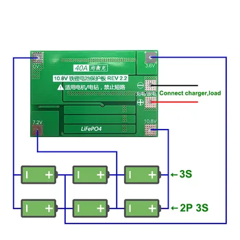 3S 40A Strygejern Lithium Batteri Oplader Protection Board med Balance PCB BMS For Bore-Motor 9,6 V 10,8 V Lipo Celle Modul