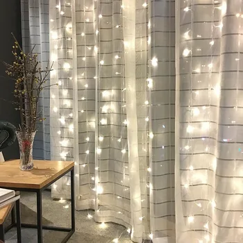 3X3m 300 LED-Lampe Ornamenter Gardin Nyt År-Lys Julepynt Til Home Party Bryllup Home Decor Enfeites De Natal
