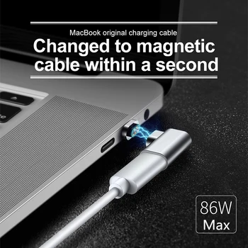 4.3 En Type C Type C Magnetiske Albue Adapter Converter For Apple Macbook Pro Samsung S8 Hurtig Opladning Magnet, USB-C Kabel-Adapteren