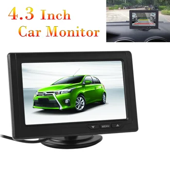 4.3 Tommer Farve TFT LCD-480 x 272 Car Rear View Monitor Køretøj Auto Bil Ede Omvendt Overvåge Parkering for Kamera, DVD, VCD
