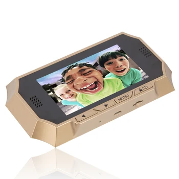 4.3 tommer LCD-Panel Telefon 160 Grader HD Kighul Viewer Night Vision Digital Dørklokken Farve IR-Kamera Automatisk Video Dør Ring