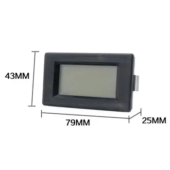 4-30V/0-100V 2/3 Line Anti-Kollision Shell Digital Spænding Meter Blå LCD-Baggrundslys-Panel Skærm Præcision Voltmeter