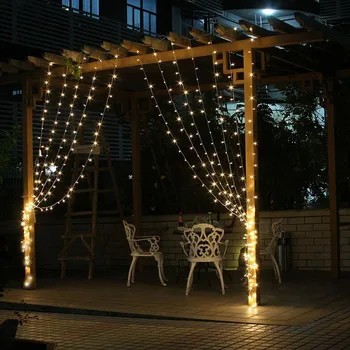 4,5 M x 3M 300 LED Icicle String Lys Jul xmas Fairy Lights Udendørs Hjem Til Bryllup/Party/Forhæng/Have Dekoration