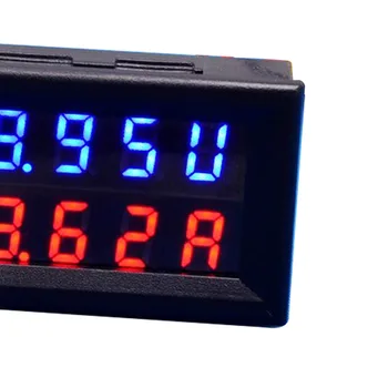 4 Bit Digital Voltmeter Amperemeter DC100V 10A Rød Blå LED Dual Display Spænding Amp Panel Måler 12v 24v Bil Aktuelle Skærm Tester