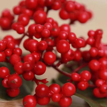 4-farve Jul Bær Dekorative Kunstig Blomst Blåbær Frugt, Bær Simulering Frugter Hjem Dekoration Til Bryllup