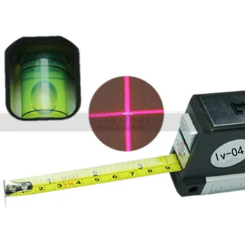 4 I 1 Blister Laser Niveauer Horisont Vertikale Magnetiske Målebånd Aligner Laser Mærkning Linjer Lineal Værktøj