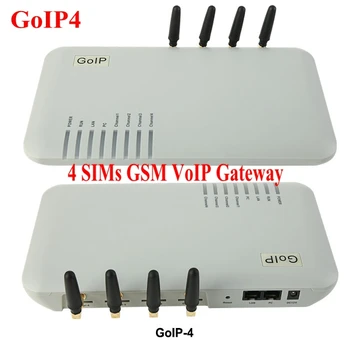 4 Kanaler GOIP / GSM VOIP gateway SIP-Gateway, Understøtter VPN & IMEI-change&SMS,4 GSM-Chips DBL GOIP4