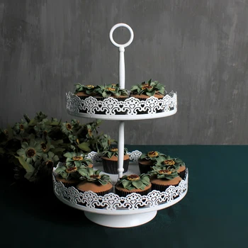 4 lag kage stå metal hvid bryllupskage værktøjer til cupcake vise plade party event hjem dekoration bageforme Køkken& bar