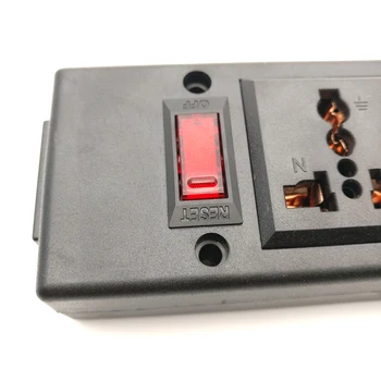 4 Måder PDU Power Strip Universal Power Strip med overbelastningsbeskyttelse 4 Port Stikkontakten udvide med Afbryder Switche