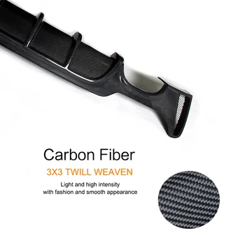 4 Series Carbon Fiber Bilens Bageste kofanger læbe diffuser til BMW F32 F33 M Sport Kun 14-17 435i 420i Cabriolet Fire Outlet