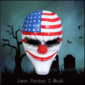 4 stk/masse Halloween Horror Klovn PVC Spil Maske Maskerade Carnaval Dallas Ulv/Kæder/Hoxton Cosplay Payday 2 Masker Hot Salg